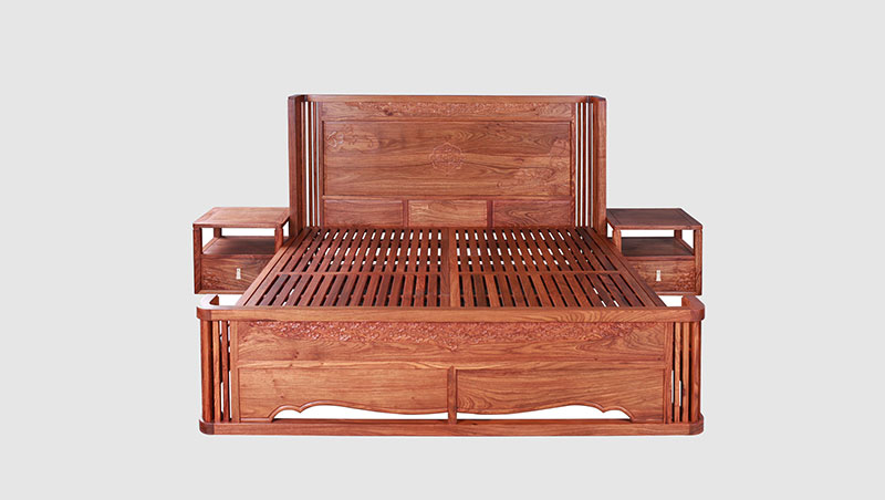 印江中式卧室装修怎么能少得了中式实木大床呢